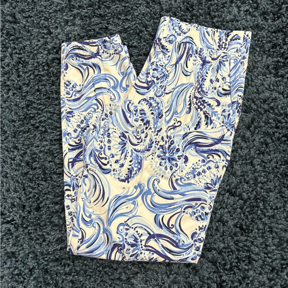 Blue and White Jelly Fish Joggers